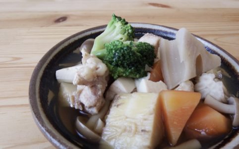 豆腐と鶏肉の煮物