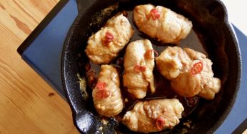 豆腐の豚肉巻き
