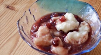 あずきまみれの豆腐餅
