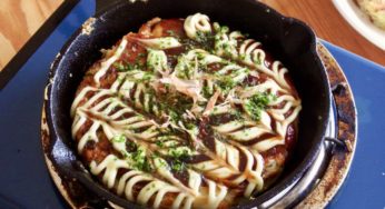 たっぷりきのこの豆腐お好み焼き