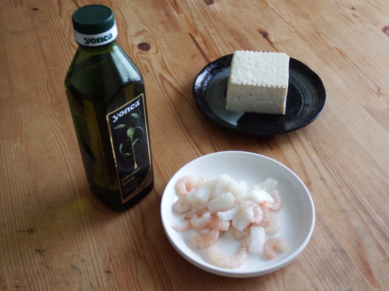 豆腐アヒージョ 材料